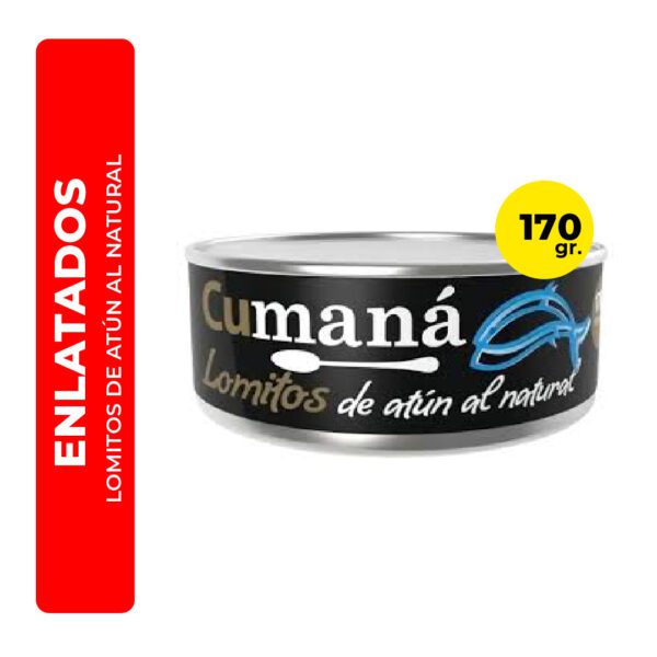 LOMITOS DE ATÚN AL NATURAL CUMANÁ 170G