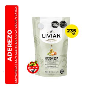 MAYONESA CON ACEITE DE OLIVA VIRGEN EXTRA LIVIAN 235G