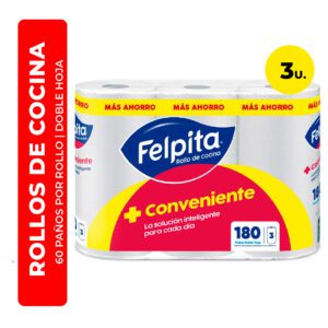 ROLLO DE COCINA FELPITA 140X207MM 3U