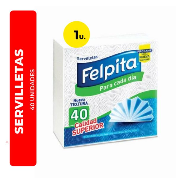 SERVILLETAS FELPITA 40U