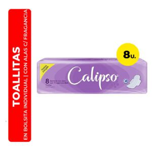 TOALLITAS FEMENINAS CON ALAS CON FRAGANCIA CALIPSO 8U