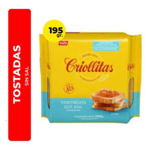TOSTADAS LIGHT CRIOLLITAS 195G