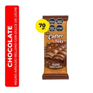 CHOCOLATE NEGRO RELLENO CON DULCE DE LECHE COFLER 70G