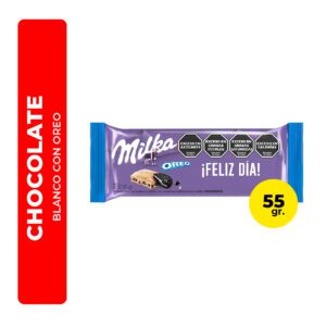 CHOCOLATE BLANCO CON OREO MILKA 55G