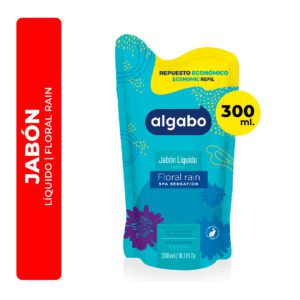 REPUESTO JABÓN LÍQUIDO ALGABO FLORAL RAIN 300ML