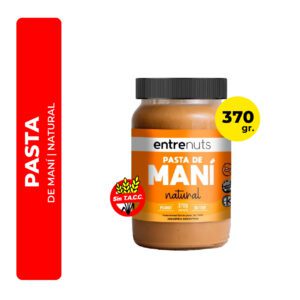 PASTA DE MANÍ NATURAL ENTRENUTS 370G