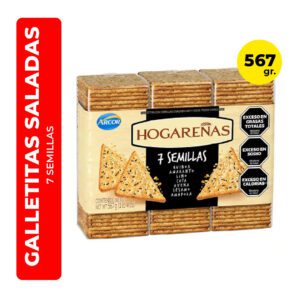 GALLETITAS HOGAREÑAS 7 SEMILLAS 3X189G