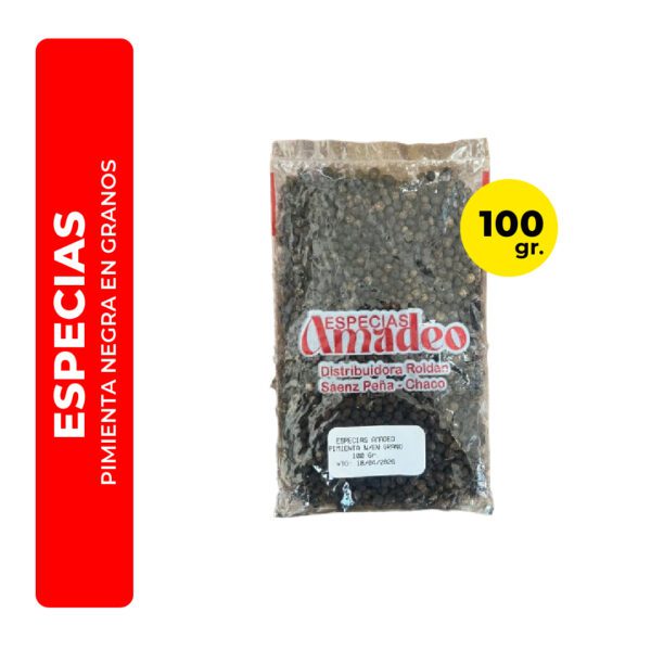 PIMIENTA NEGRA EN GRANOS AMADEO 100G