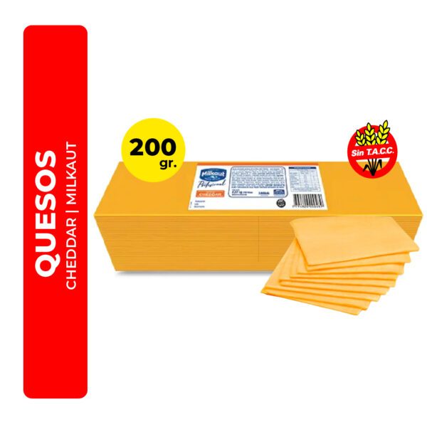 QUESO CHEDDAR MILKAUT 200G