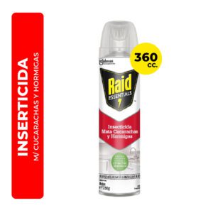 INSERTICIDA RAID ESSENTIALS PARA CUCARACHAS Y HORMIGAS 360CC