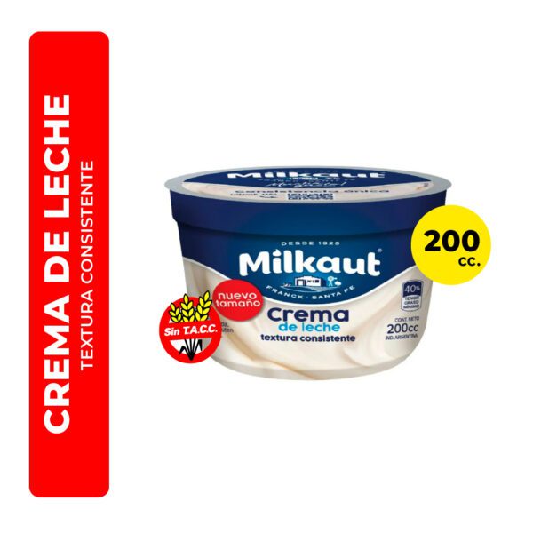 CREMA DE LECHE MILKAUT 200CC