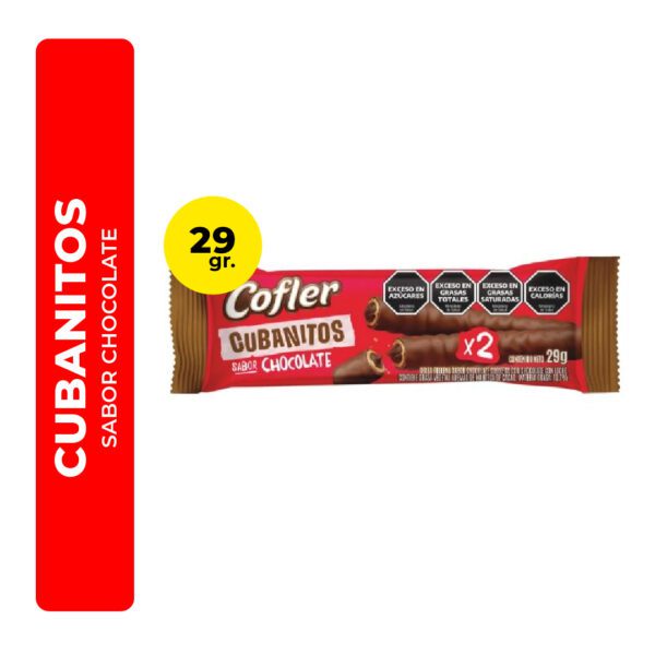 CUBANITOS COFLER SABOR CHOCOLATE 29G