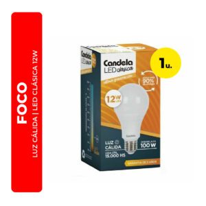 FOCO LUZ CÁLIDA LED CLÁSICA 12W CANDELA