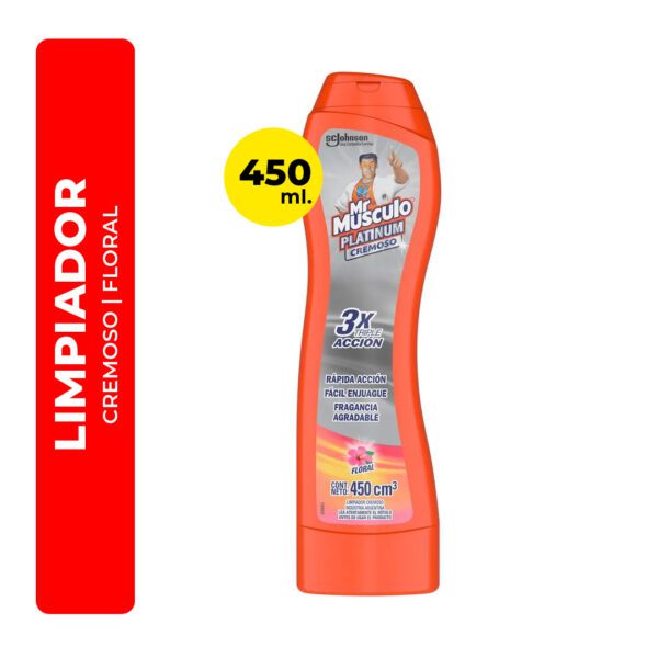 LIMPIADOR CREMOSO MR MUSCULO PLATINUM FLORAL 450ML