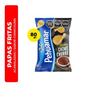PAPAS FRITAS PEHUAMAR ACANALADAS SABOR CHIMICHURRI 80G