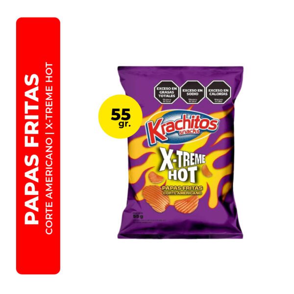 PAPAS FRITAS KRACHITOS CORTE AMERICANO X-TREME HOT 55G