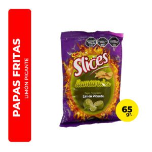 PAPAS FRITAS SLICES LIMÓN PICANTE 65G