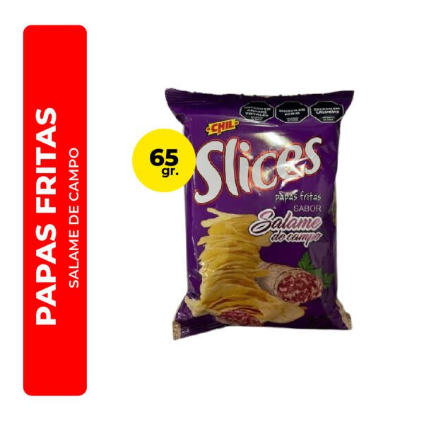PAPAS FRITAS SLICES SALAME DE CAMPO 65G