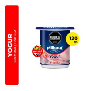YOGUR MILKAUT CREMOSO SABOR FRUTILLA 120G