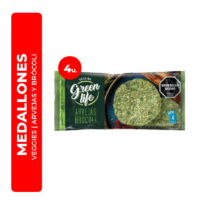 MEDALLONES VEGGIES DE ARVEJAS Y BRÓCOLI GREEN LIFE 4U