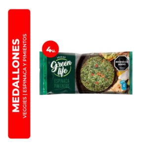 MEDALLONES VEGGIES ESPINACA Y PIMIENTOS GREEN LIFE 4U