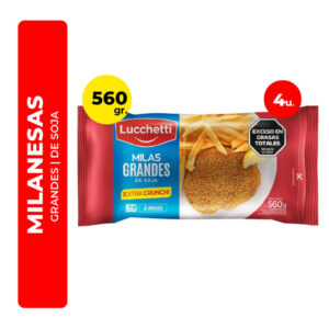 MILANESAS GRANDES DE SOJA LUCCHETTI 560G 4U