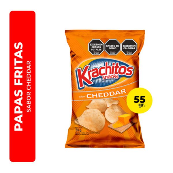 PAPAS FRITAS KRACHITOS SABOR CHEDDAR 55G