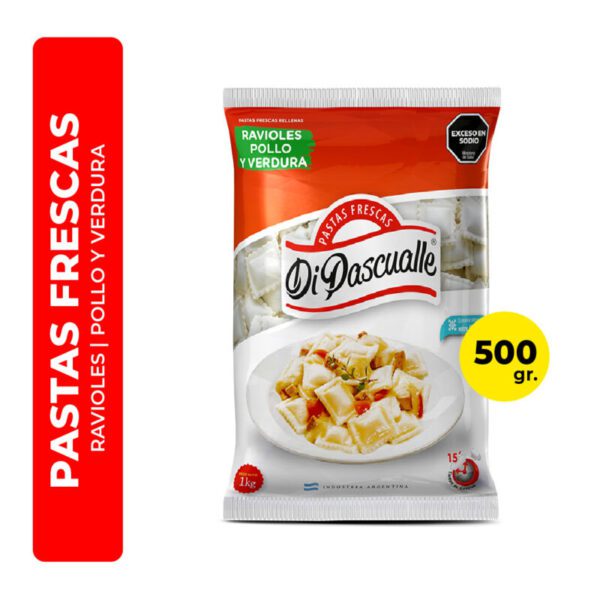 RAVIOLES POLLO Y VERDURA DI PASCUALLE 500G
