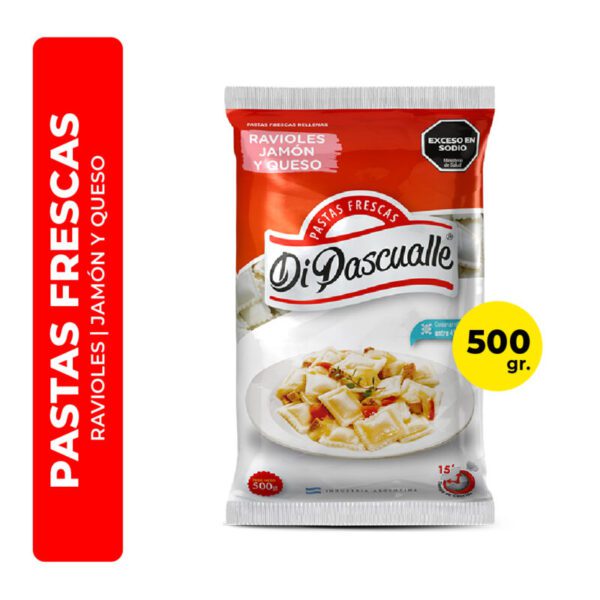 RAVIOLES JAMÓN Y QUESO DI PASCUALLE 500G