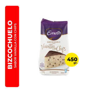 BIZCOCHUELO DE VAINILLA CON CHIPS EMETH 450G