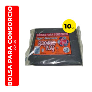 BOLSA DE CONSORCIO/RESIDUOS ROSARIO PLAS 90X120 10U