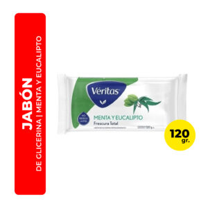 JABÓN CON GLICERINA VÉRITAS MENTA Y EUCALIPTOS 120G