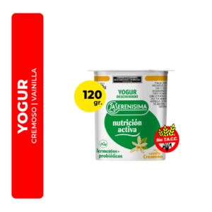 YOGUR CREMOSO LA SERENISIMA DESCREMADO SABOR VAINILLA 120G