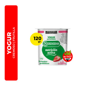 YOGUR CREMOSO LA SERENISIMA DESCREMADO SABOR FRUTILLA 120G