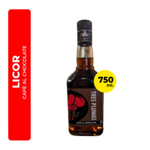 LICOR TRES PLUMAS CAFÉ AL CHOCOLATE 750ML