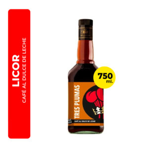 LICOR TRES PLUMAS CAFÉ AL DULCE DE LECHE 750ML