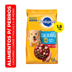 ALIMENTO PARA PERROS PEDIGREE CACHORRO SABOR CARNE Y POLLO 1,5K