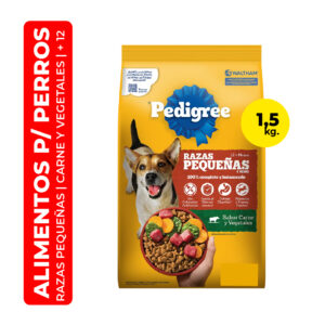 ALIMENTO PARA PERROS PEDIGREE RAZAS PEQUEÑAS SABOR CARNE Y VEGETALES 1,5K