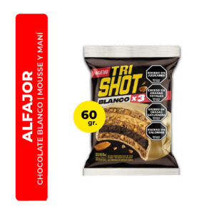 ALFAJOR TRISHOT BLANCO TRIPLE 60G