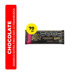 CHOCOLATE AMARGO EXTRA FINO 60% CACAO CON FRAMBUESA 70G